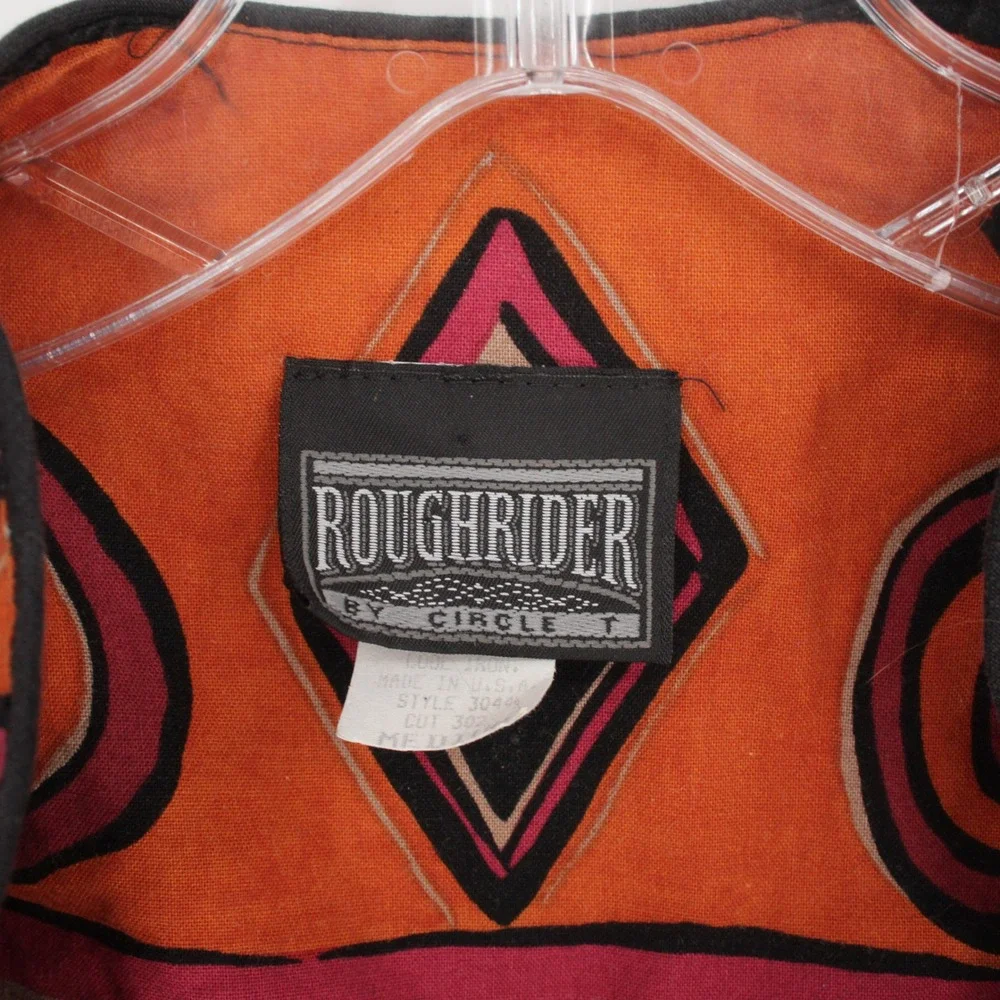 Roughrider Circle T Vintage‎ Women's Western Jacket Corset Back Cropped Size M